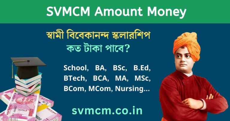 Swami Vivekananda Scholarship Amount for School UG PG BEd Students