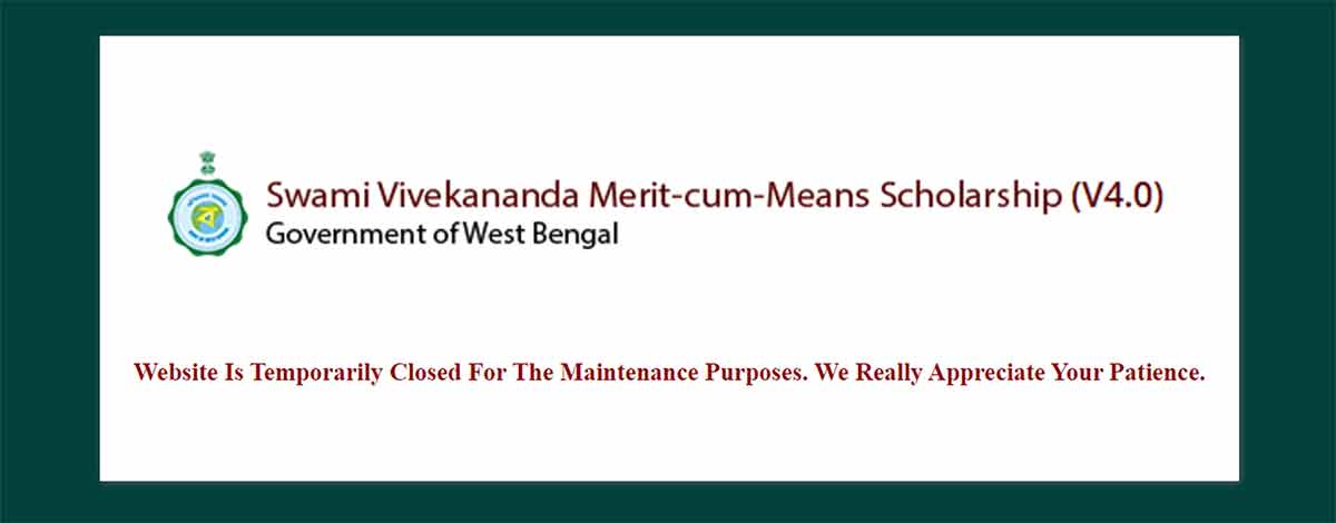 Swami Vivekananda Scholarship Portal Maintenance Official Notification