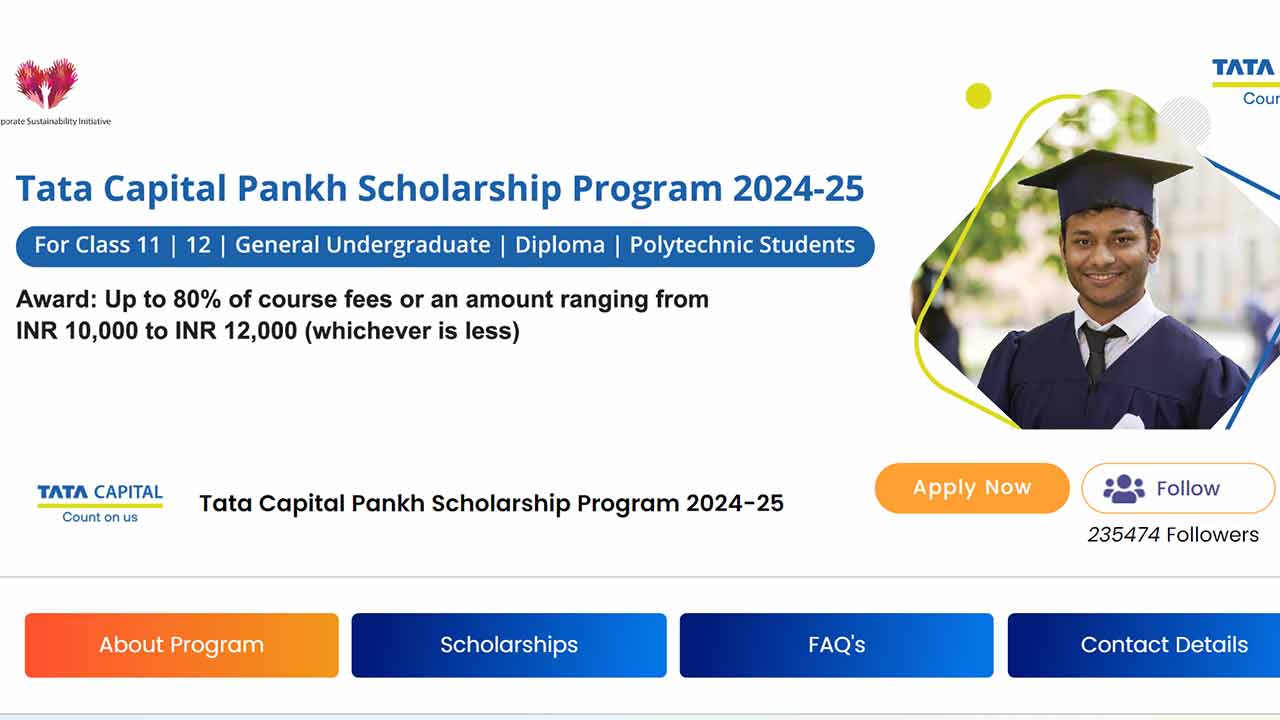 Tata Scholarship 2024 (Apply Online) Last Date, Rs 12000 Eligibility