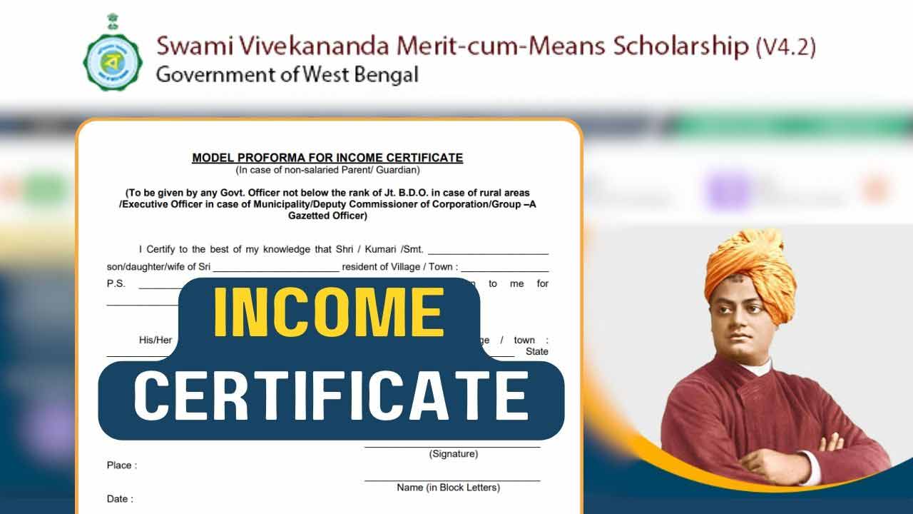 SVMCM Income Certificate Official Proforma PDF