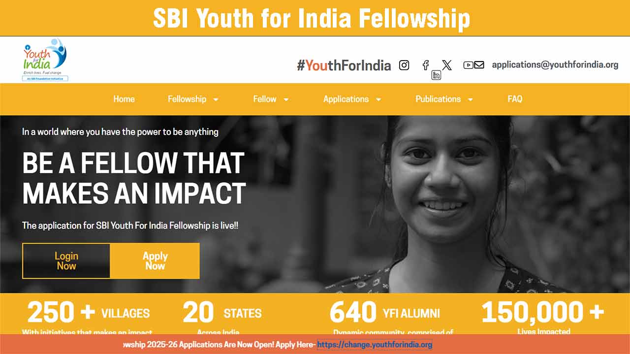 SBI Youth for India Fellowship 2025 (Apply Online) Eligibility, Last Date Official
